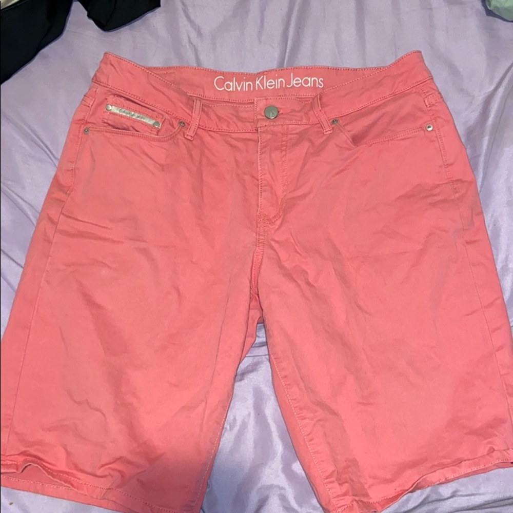 Pink Calvin Klein Jean Shorts